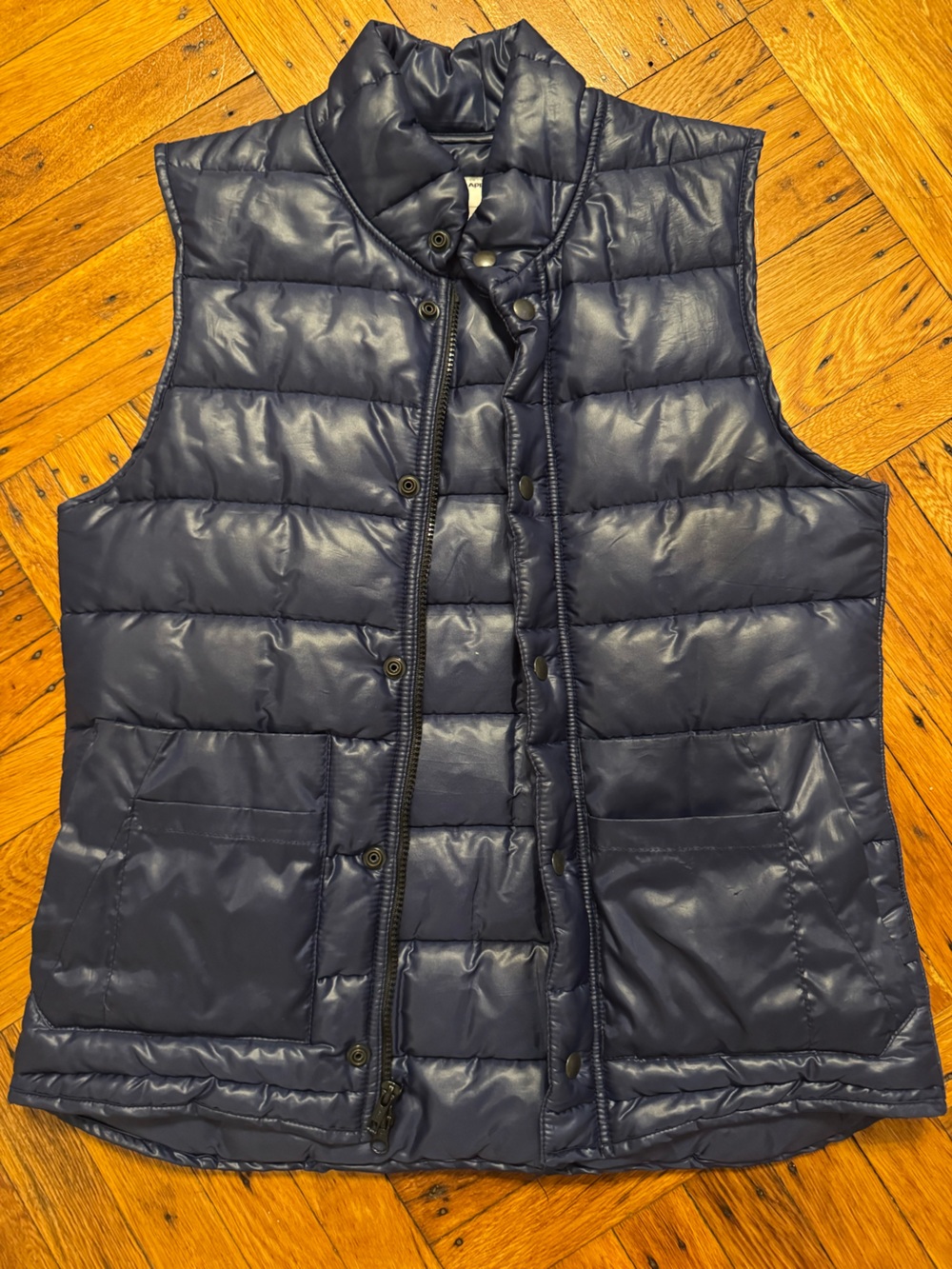 American Apparel Navy Quilted Puffer Vest